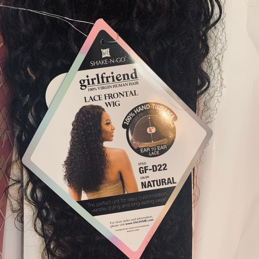 100 Human Hair Black Curly Lace Front Wig - Picture 11 of 13